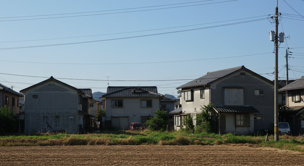 老朽化しつつも、手入れが行き届いていない日本の典型的な空き家