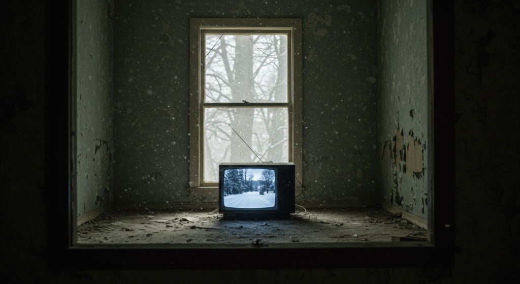空き家に残されたテレビ